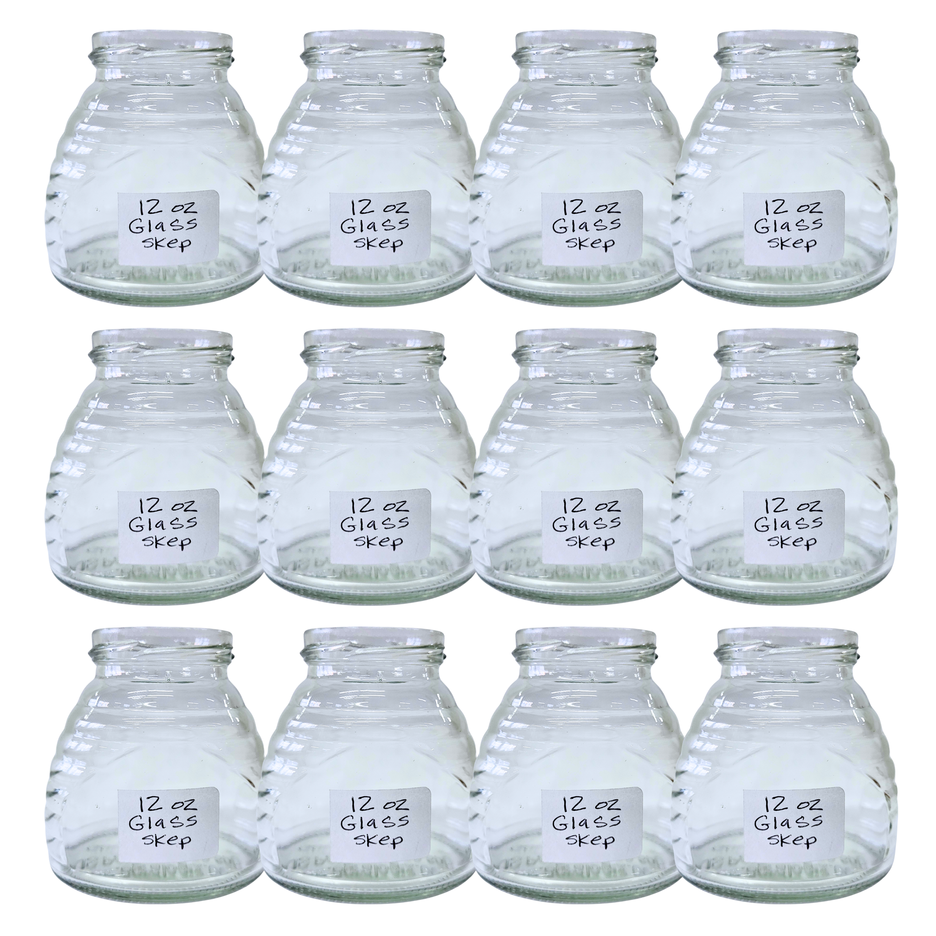 12 oz Glass Skep Jars