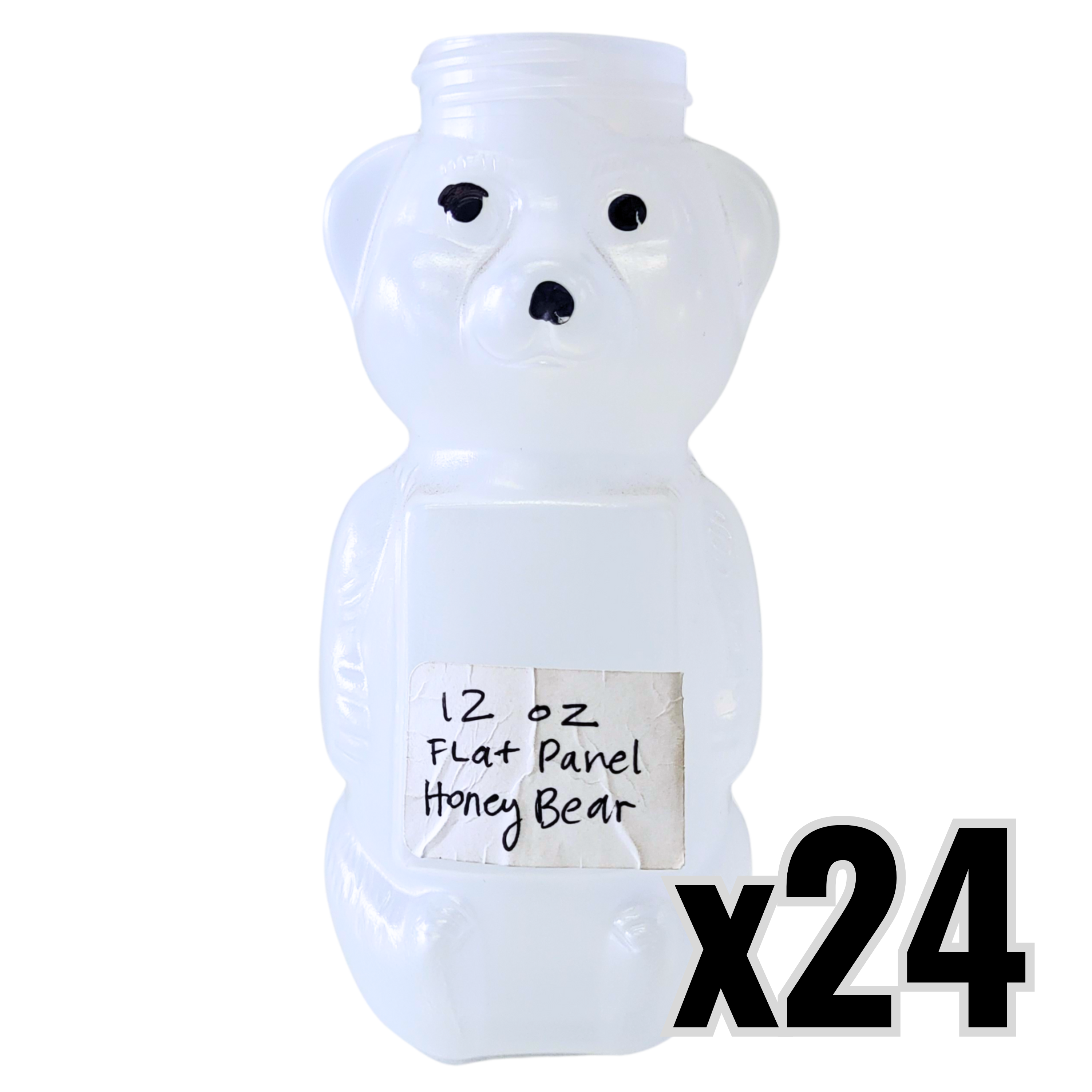12 oz Plastic Flat Panel Honey Bears