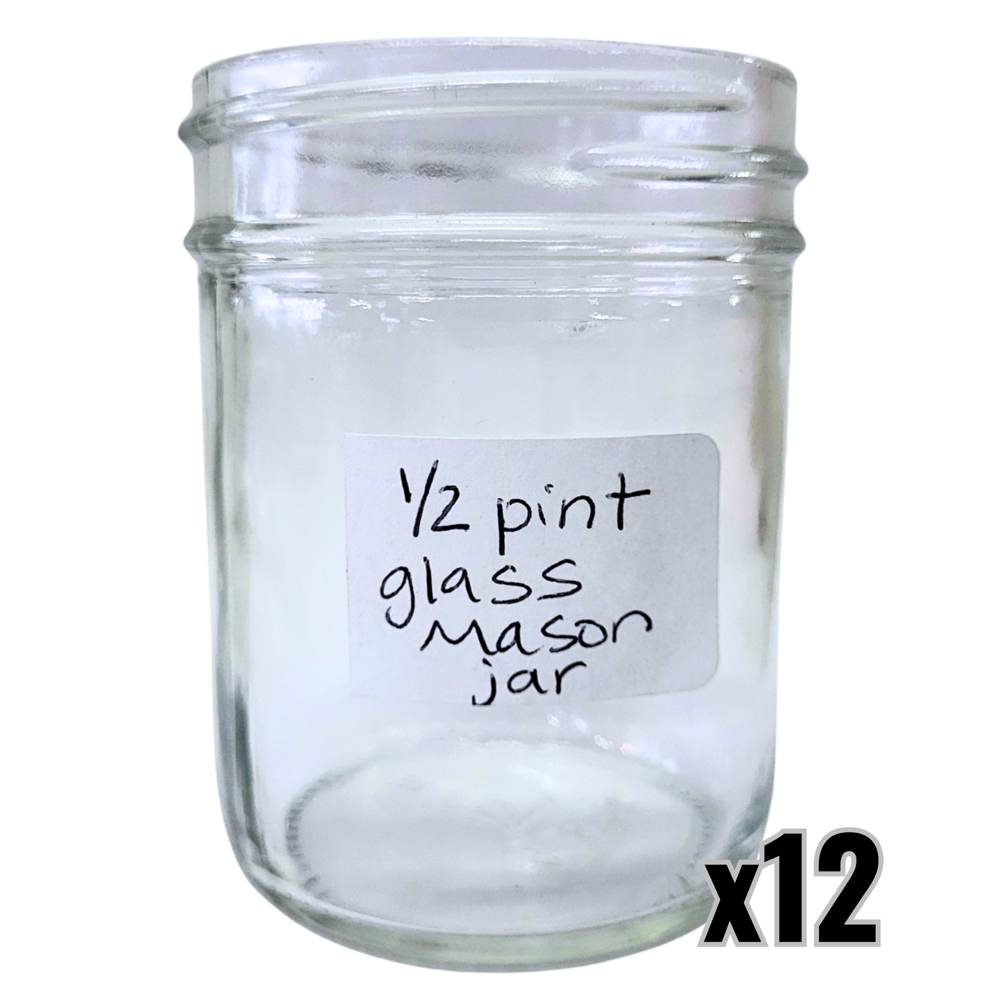 1/2 Glass Pint Mason Jar - 8 oz