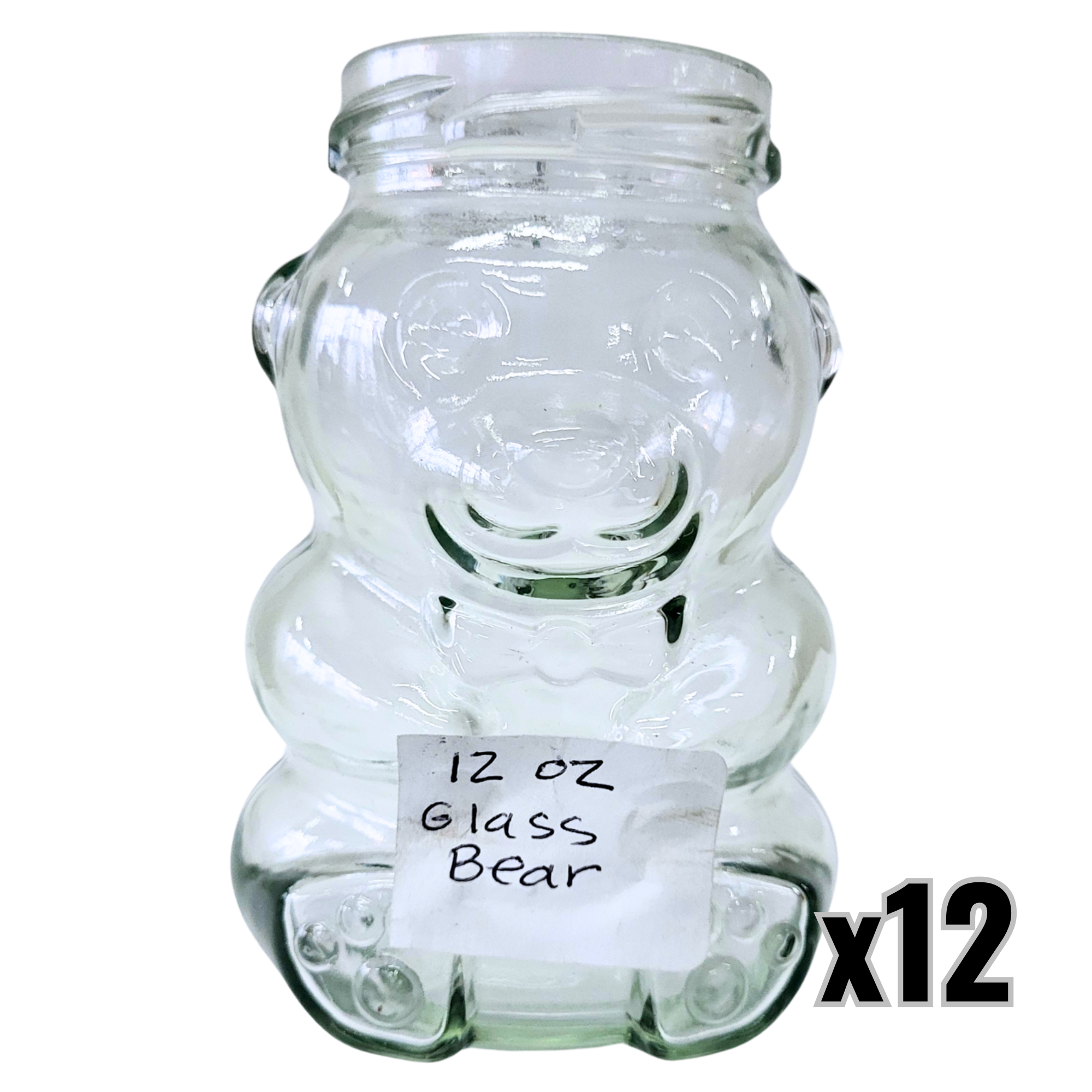 12 oz Glass Bear Honey Jar