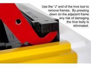 Red Handle J-Hook Bee Hive Tool