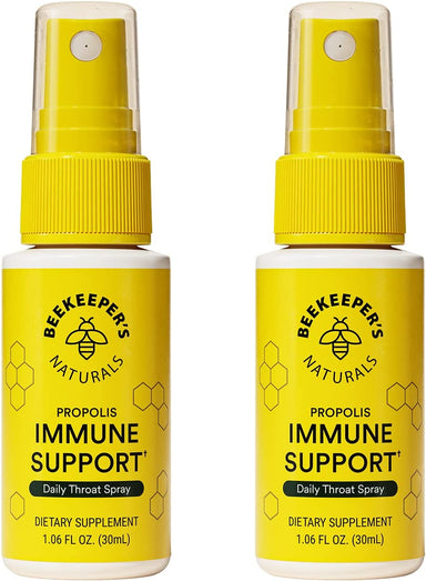 Propolis Throat Spray, Natural Immune Support & Sore Throat Relief - Antioxidants, Keto, Paleo, Gluten-Free, 1.06 Oz (Pack of 2)