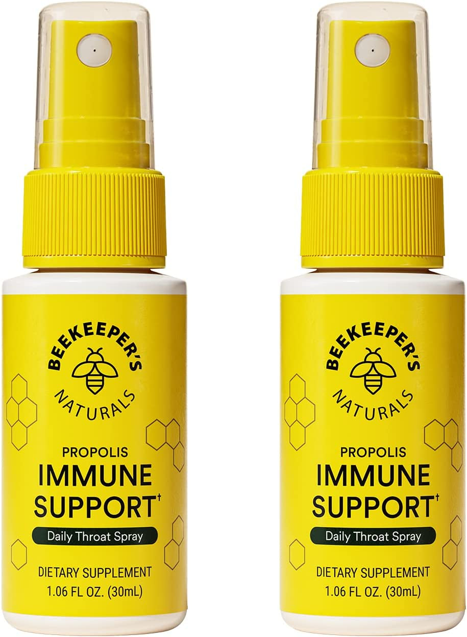 Propolis Throat Spray, Natural Immune Support & Sore Throat Relief - Antioxidants, Keto, Paleo, Gluten-Free, 1.06 Oz (Pack of 2)