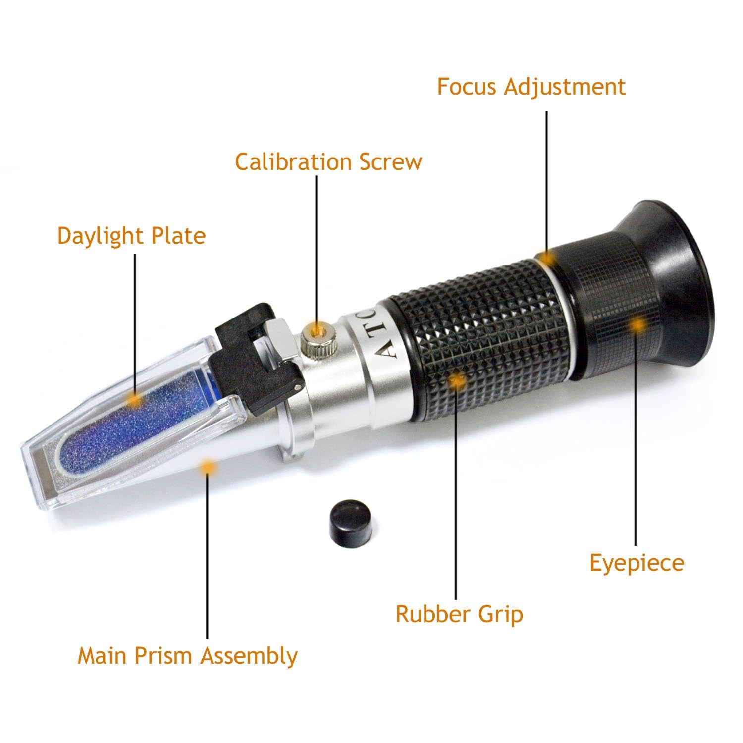 Honey Refractometer for Honey Moisture, Brix and Baume, 3-In-1 Uses, 58-90% Brix Scale Range Honey Moisture Tester, with ATC, Ideal for Honey, Maple Syrup, and Molasses, Bee Keeping Supplies