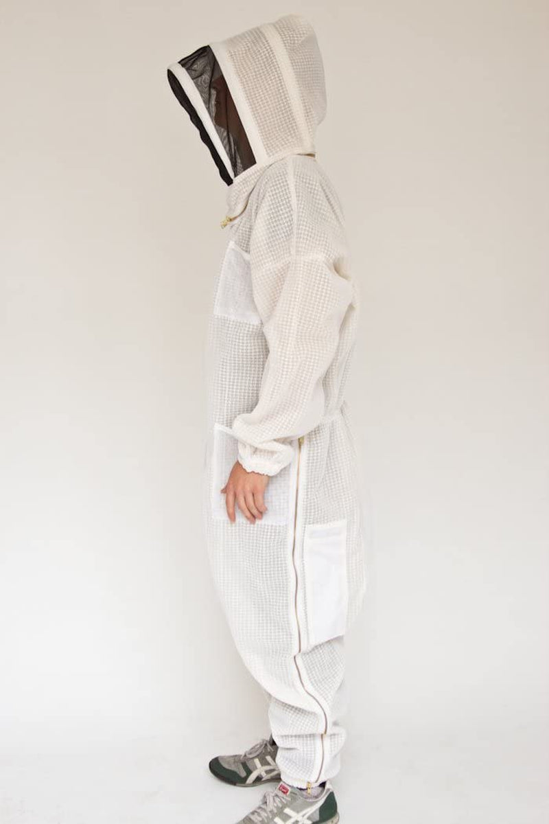Ultra Breeze Medium Beekeeping Suit with Veil, 1-Unit, White