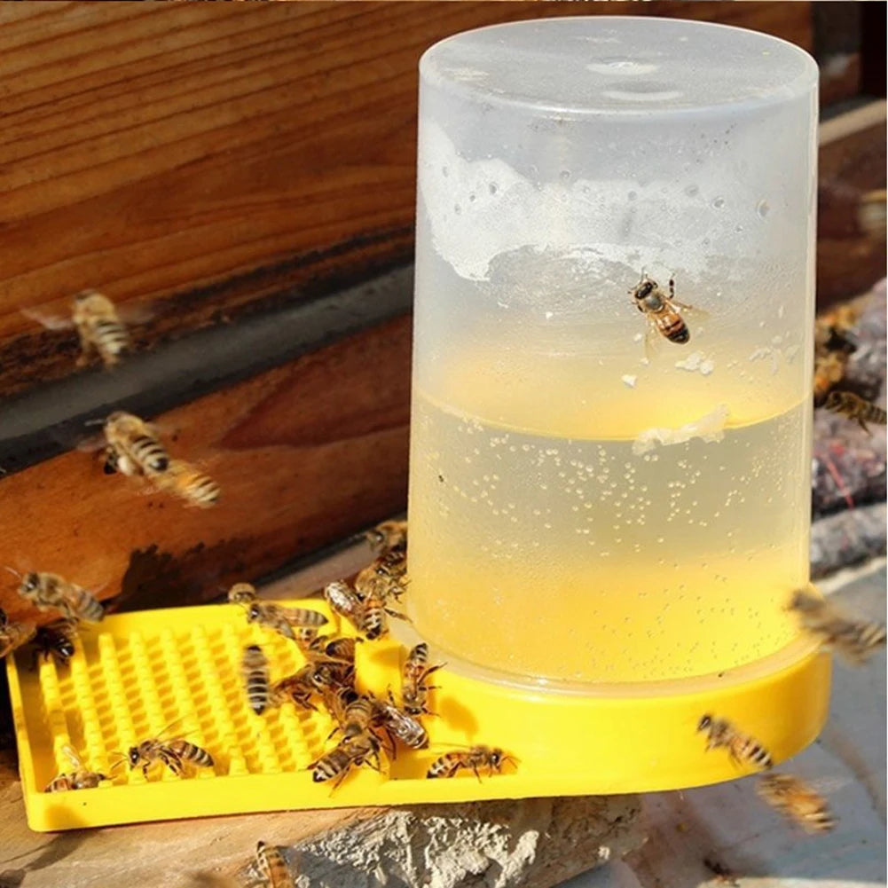Honey Bee Nest Door Feeding Drinking Water Box Plastic Honey Bee Feeder Safe Non-Toxic Lightweight Supplies for Beekeeper