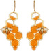 Bumble Bee Earrings-Honeycomb Earrings for Women -Honey Jar Earrings Asymmetrical Earrings Bee Costume Women…