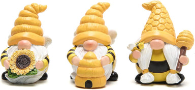 3 PCS Bumble Bee Spring Gnome Decorations Honey Bee Gnomes Ornaments World Bee Day Decorations Gifts Fall Thanksgiving Gnomes Figurines Honey Bee Birthday Party Decor