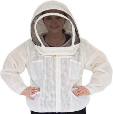 Ultra Breeze Large Beekeeping Jacket with Veil, 1-Unit, White