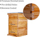 10 Frame Langstroth Bee Hive Coated with 100% Beeswax Includes Beehive Frames and Waxed Foundations (2 Deep Boxes & 1 Medium Box)